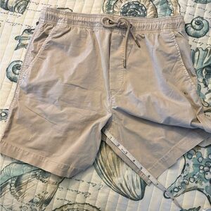 American Eagle Outfitters Men's Chino Shorts Beige Drawstring Elastic Pockets S